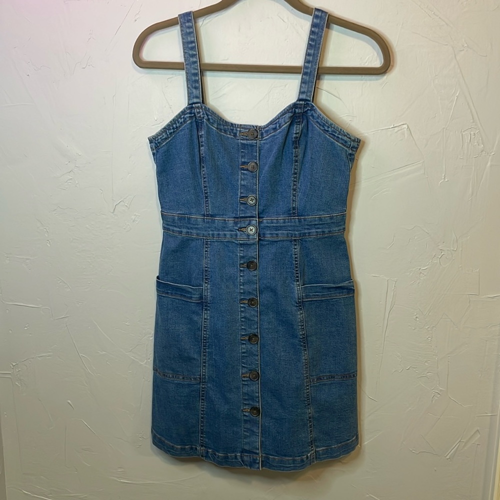Denim mini dress